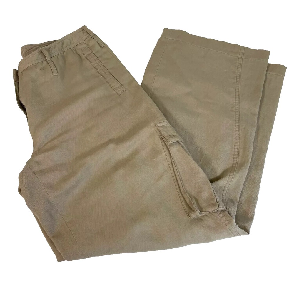 Vintage DKNY Pure Cargo Pants Womens‎ Size 6 Khaki Straight Leg Mid Rise Y2K 90s